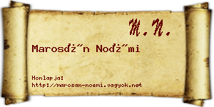Marosán Noémi névjegykártya