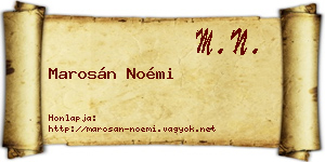 Marosán Noémi névjegykártya